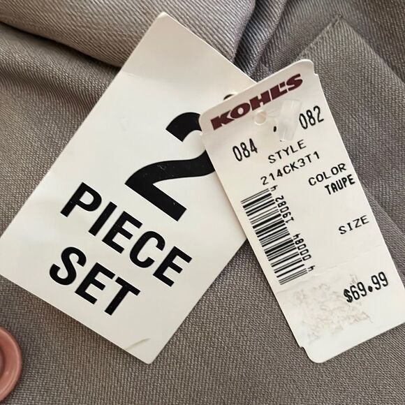 Nwt Vintage 90s City Triangles Tan Sleeveless Dress With Matching Jacket Size 11 - Picture 14 of 15